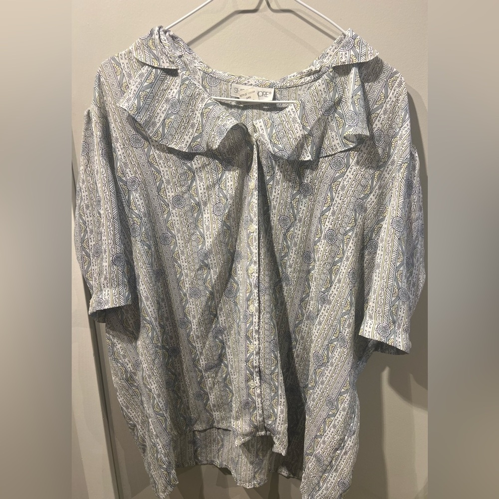 RARE VINTAGE SHIP N SHORE, 80s BLOUSE, PLUS SIZE